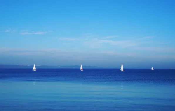 Sea, ocean, water, boats, sailboats