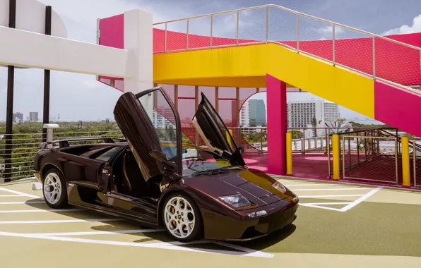 Classic, Supercar, Brown, Lamborghini Diablo