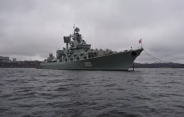 На рейде, ракетный крейсер, маршал устинов