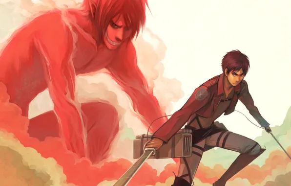 Арт, Shingeki no Kyojin, Эрен Йегер, Атака титанов