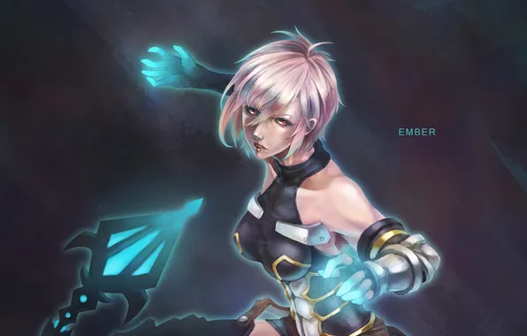 Грудь, взгляд, девушка, магия, арт, ember