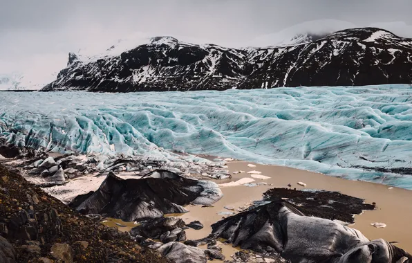 Ice, winter, glacial