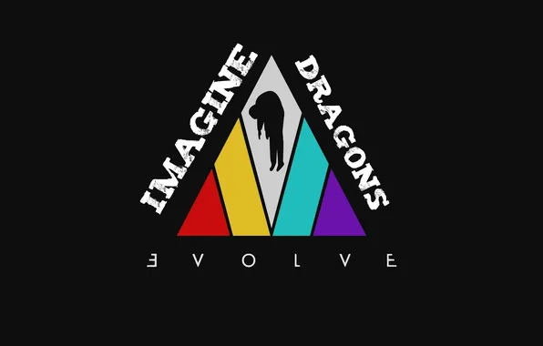Картинка музыка, логотип, группа, черный фон, Imagine Dragons