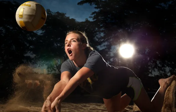 Картинка девушка, спорт, волейбол