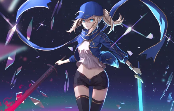 Меч, Аниме, Арт, Сейбер, Fate / Grand Order, Судьба великая кампания