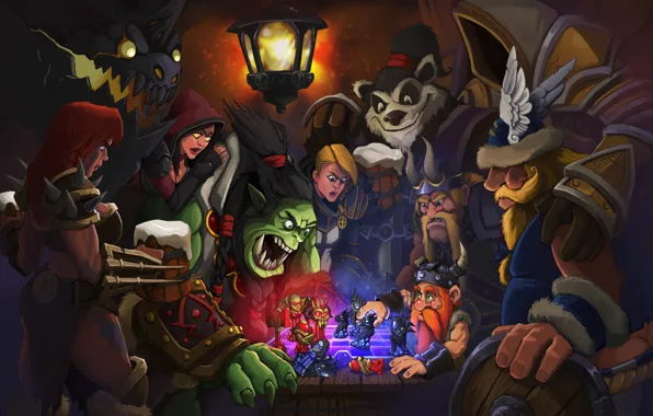 Картинка панда, Warcraft, Sonya, diablo, орк, Demon Hunter, crusader, Thrall