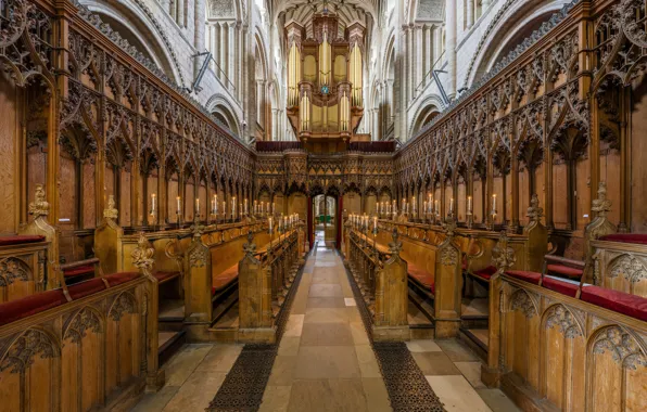 Великобритания, Interior, Norfolk, Норфолк, Norwich, Diliff, St John the Baptist Cathedral, Norwich Cathedral