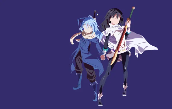 Оружие, фон, девушки, минимализм, О моём перерождении в слизь, Tensei shitara Slime Datta Ken