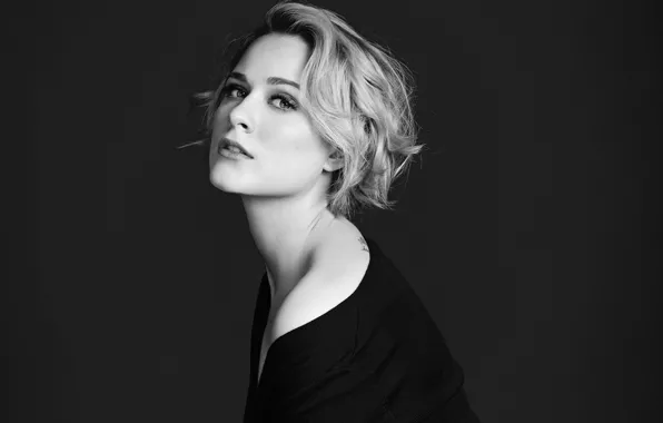 Актриса, черно-белое, Evan Rachel Wood
