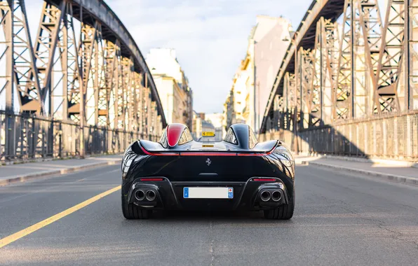 Феррари, Ferrari, суперкар, supercar, вид сзади, единственный экземпляр, 2020, Ferrari Monza SP2