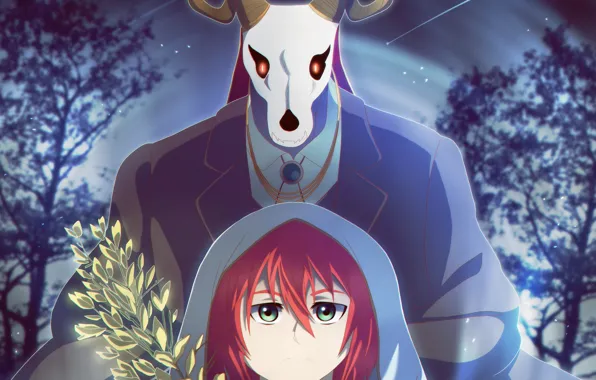 Ночь, Mahou Tsukai no Yome, Невеста чародея, Чисе, Элиас