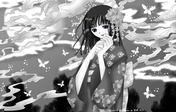 Взгляд, девушка, аниме, арт, xxxHolic
