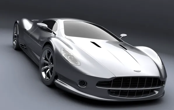 Aston Martin, серебро, концепт