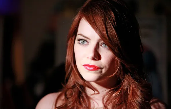 Портрет, актриса, рыжая, красотка, Emma Stone, Эмма Стоун