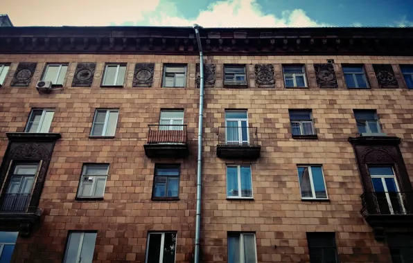 Здание, старое, summer, sky, old, Беларусь, architecture, building