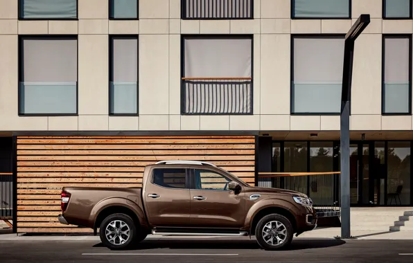 Renault, профиль, коричневый, пикап, 4x4, 2017, Alaskan
