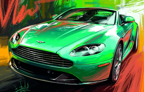 Aston Martin, Car, Sketch, Aleksandr Sidelnikov, DB-8