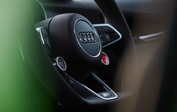 Картинка Audi, logo, steering wheel, TT, Audi TT RS Coupe