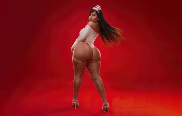 Попа, попка, девушка, модель, ass, медсестра, model, women