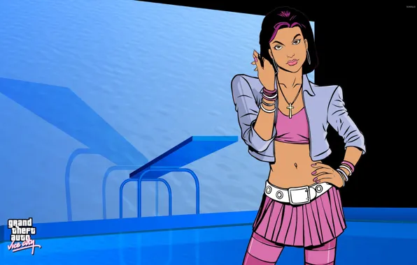Girls, games, Rockstar, gta, Gta vice city, Мерседес Кортес