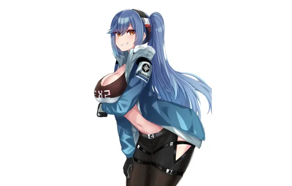 Girl, sexy, cleavage, long hair, boobs, anime, beautiful, pretty