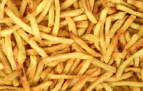 Yellow, fried, potatoes, french fries