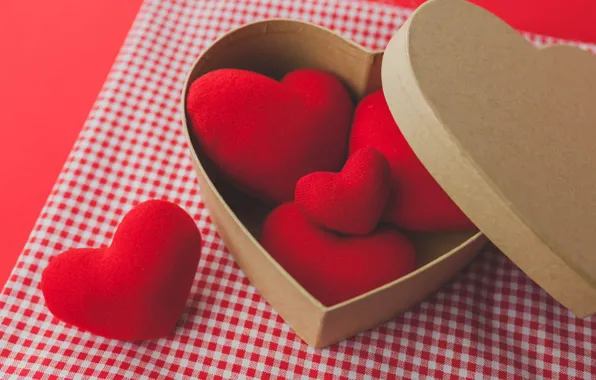Картинка red, love, romantic, hearts, valentine's day, gift