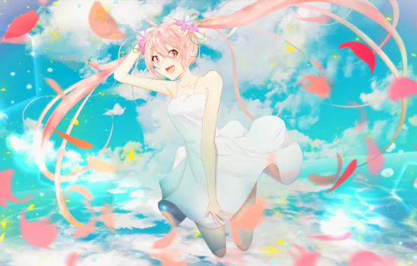 Вода, девушка, Hatsune Miku, Vocaloid