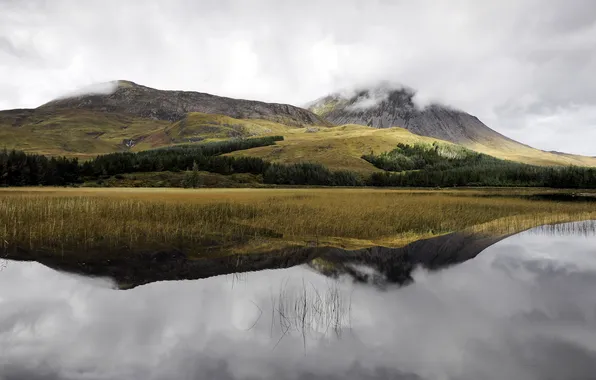 Пейзаж, горы, озеро