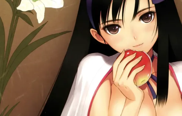 Девушка, яблоко, Tony Taka