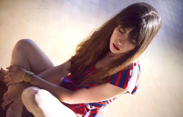 Девушка, поза, фон