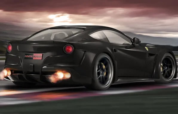 Картинка Феррари, Ferrari, Carbon, Speed, Berlinetta, F12, Novitec Rosso, Track