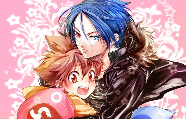 Аниме, арт, парни, Sawada Tsunayoshi, Rokudou Mukuro, Katekyo Hitman REBORN!