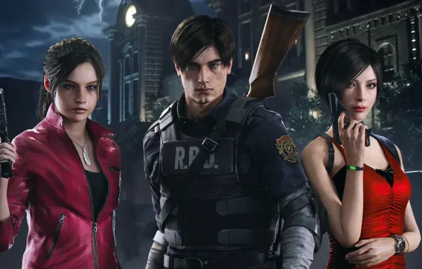 Обитель Зла, Ada Wong, Claire Redfield, Leon S. Kennedy, Resident Evil 2