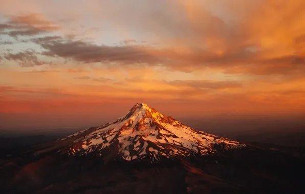 Картинка гора, вулкан, Орегон, вершина, Mount Hood, Маунт-Худ