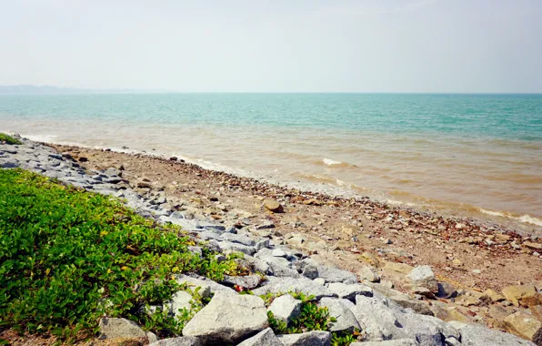 Beach, sea, blue, evening, sand, port, sensational, malaysia