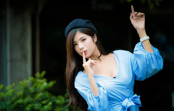 Девушка, азиатка, милашка