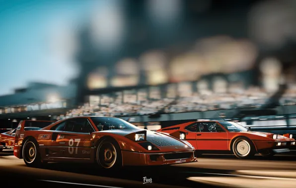 Авто, Ретро, BMW, Спорт, Машина, Гонка, Ferrari, F40