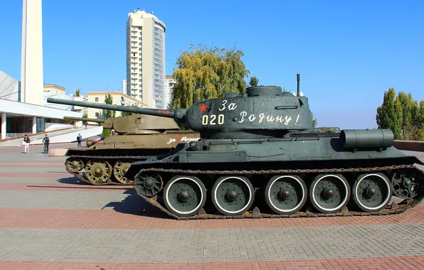 Танки, Т-34-85, Т-34-76, Волгоград, Музей-панорама Сталинградская битва