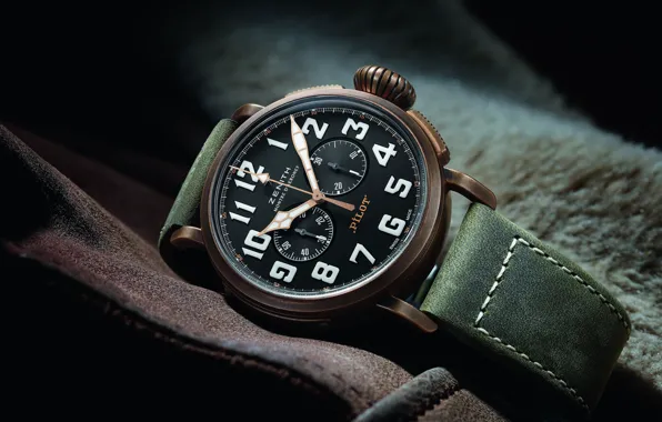 Картинка Зенит, Zenith, Swiss Luxury Watches, швейцарские наручные часы класса люкс, analog watch, авиационные часы в …