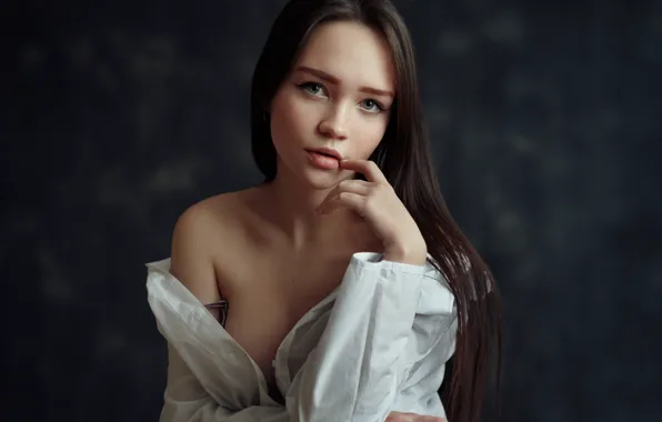 Грудь, портрет, губки, ретушь, Рита, Evgeniy Bulatov