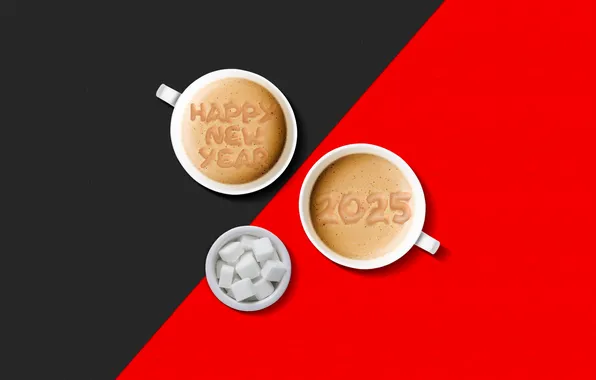 Coffee, 2025 year, happy new year