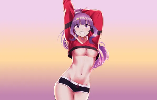 Girl, hot, sexy, nipples, boobs, anime, breasts, babe