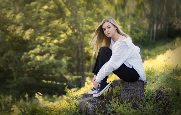Природа, блондинка, Dominika, Maciej Werbliński