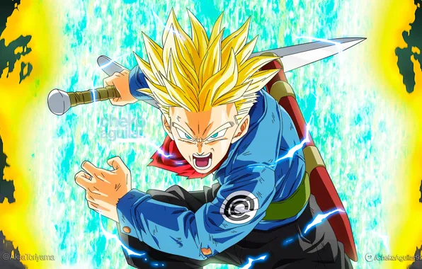Взгляд, сила, парень, Dragon Ball