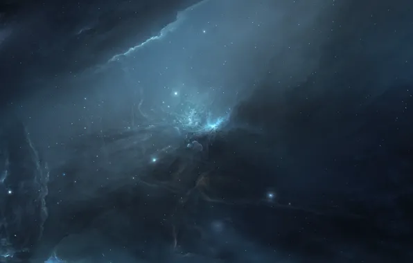 Звезды, Космос, Туманность, Fantasy, Stars, Space, Art, Фантастика