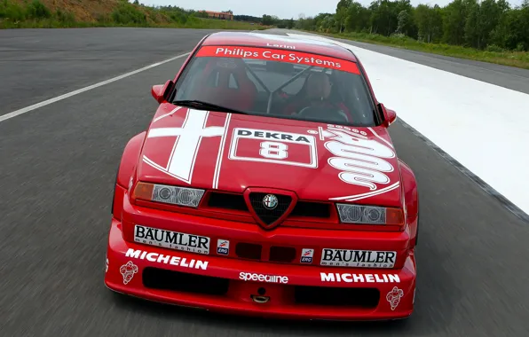 Капот, Alfa Romeo, Фары, DTM, 1993, Значок, Sports car, Alfa Romeo 155 V6 TI DTM