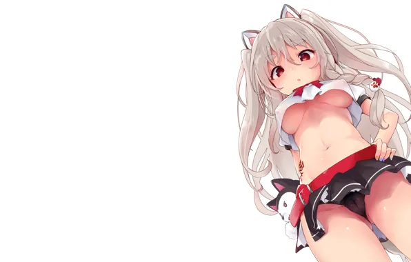 Girl, sexy, lingerie, cleavage, panties, long hair, boobs, anime