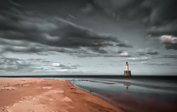 Картинка море, берег, маяк