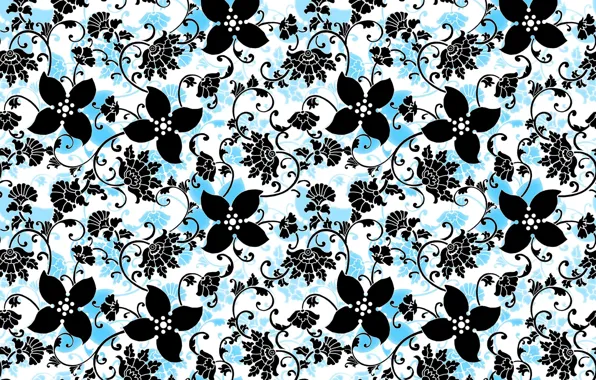 Цветы, фон, Background, Pattern, Floral